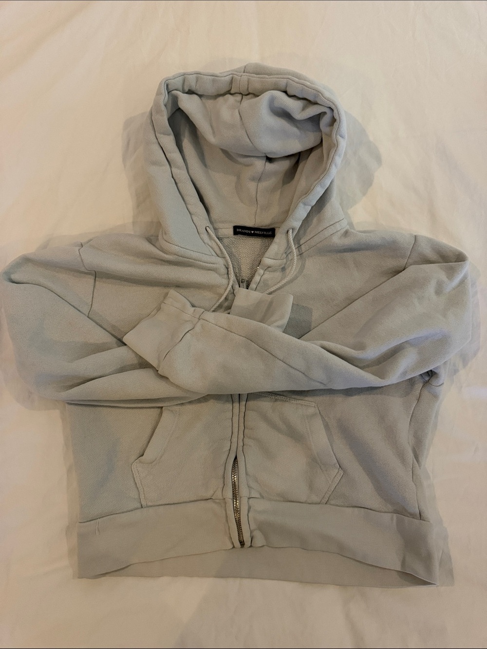 Brandy Cropped Zip-Up Hoodie